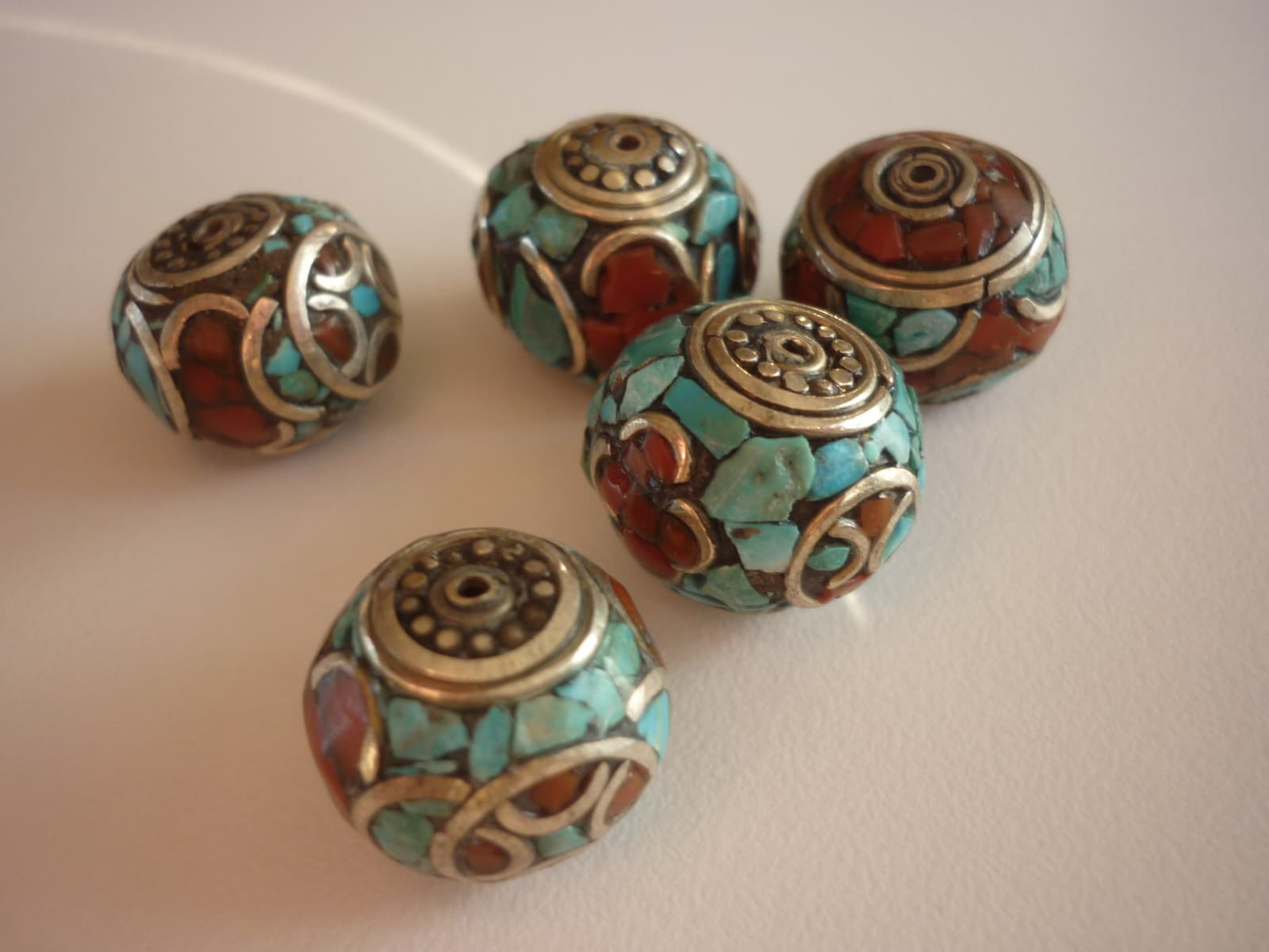 Red Coral and Turquoise beads