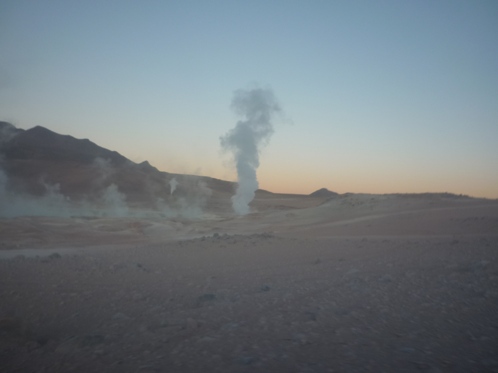 The geysers at dawn